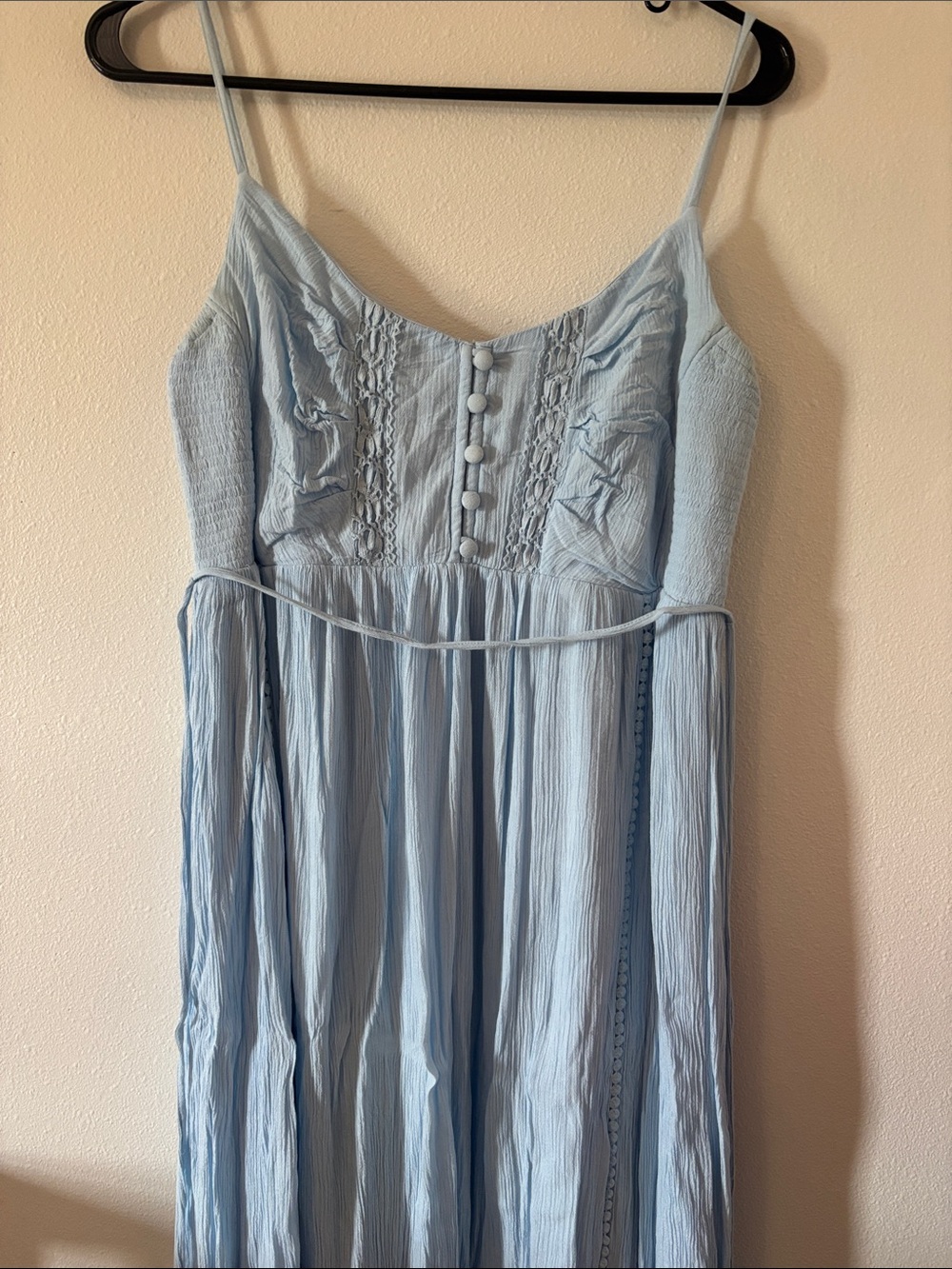 Motherhood Maternity Sky Blue Spaghetti Strap Maxi Dress